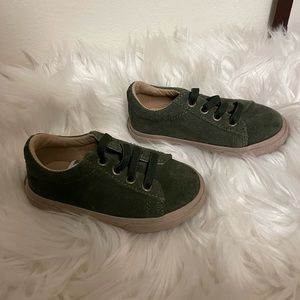 Janie and jack olive green velvet sneakers